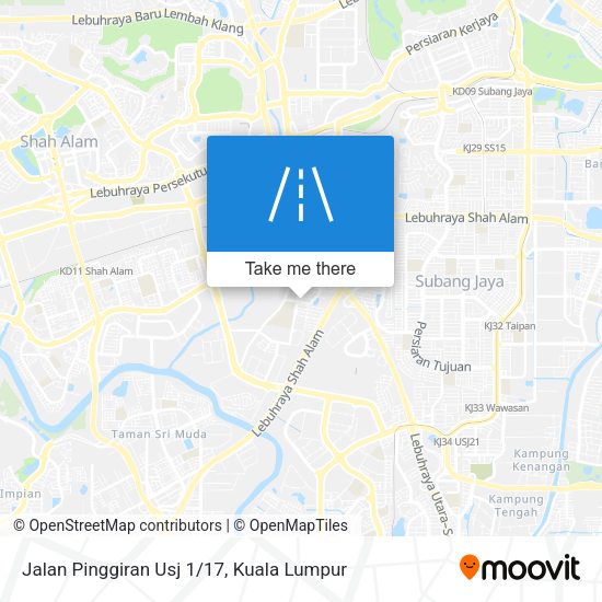 Jalan Pinggiran Usj 1/17 map