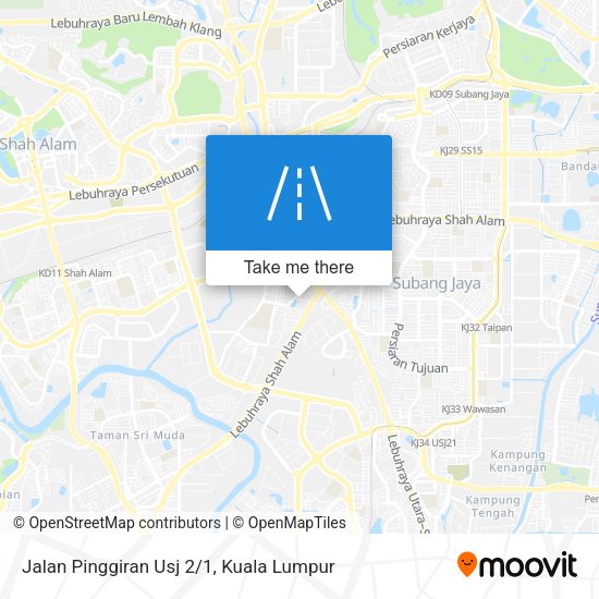Jalan Pinggiran Usj 2/1 map