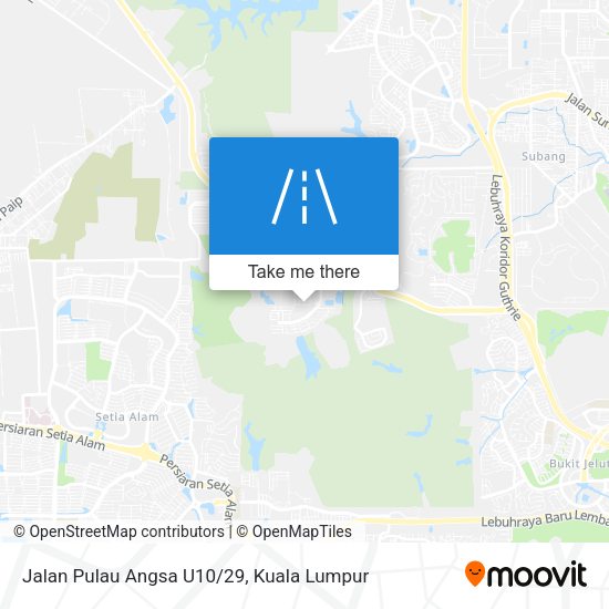 Peta Jalan Pulau Angsa U10/29