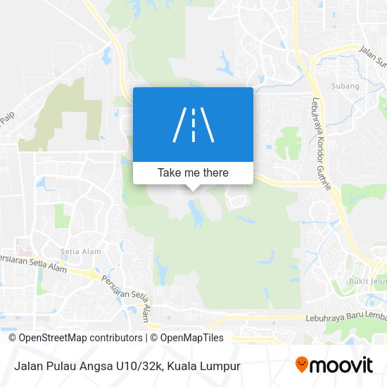 Peta Jalan Pulau Angsa U10/32k