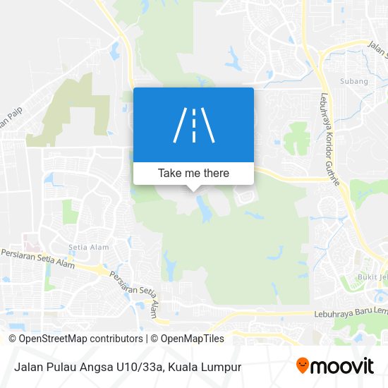 Peta Jalan Pulau Angsa U10/33a