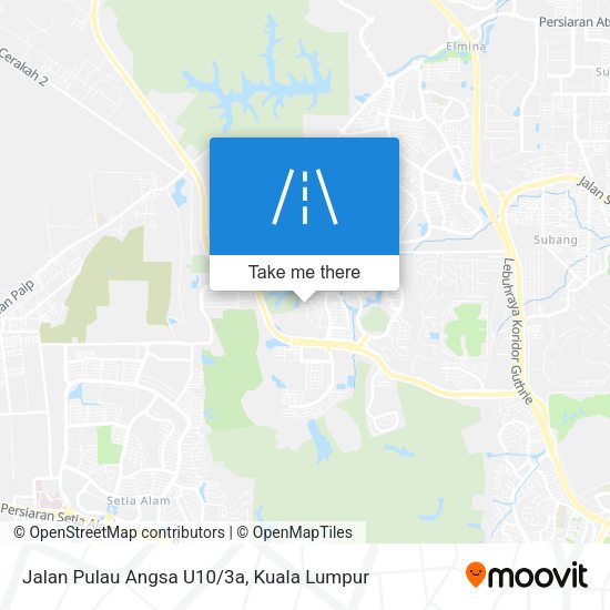Peta Jalan Pulau Angsa U10/3a