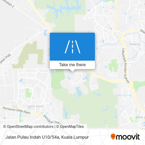Jalan Pulau Indah U10/54a map