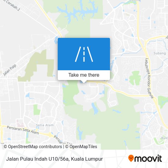 Peta Jalan Pulau Indah U10/56a