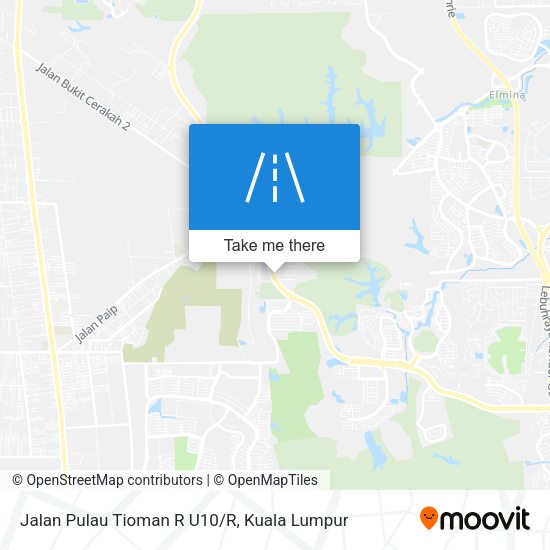 Peta Jalan Pulau Tioman R U10/R