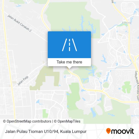 Jalan Pulau Tioman U10/94 map