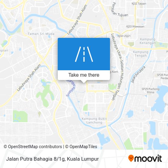 Jalan Putra Bahagia 8/1g map