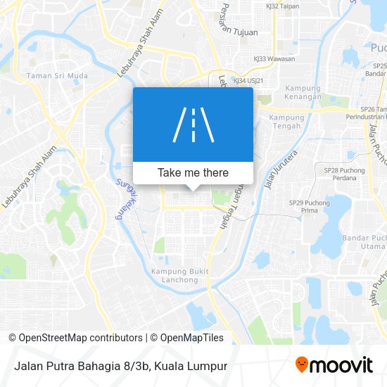 Jalan Putra Bahagia 8/3b map