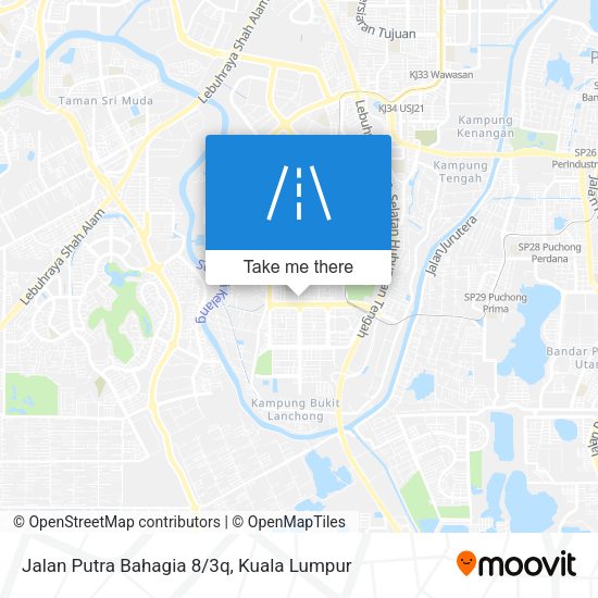 Jalan Putra Bahagia 8/3q map