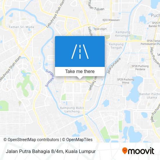 Jalan Putra Bahagia 8/4m map