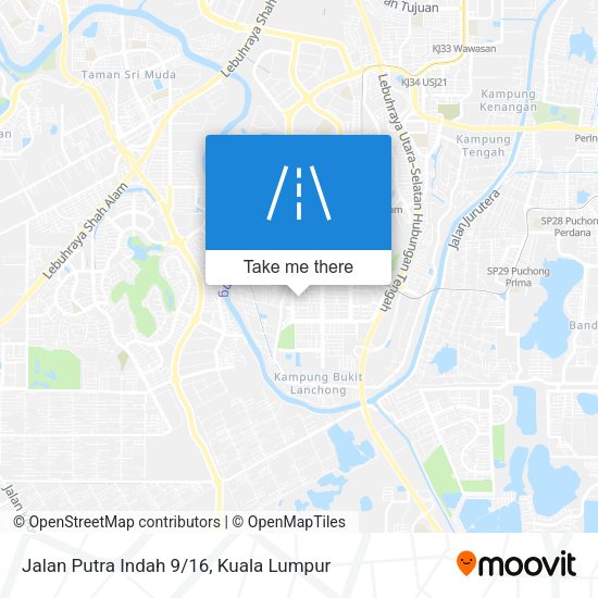 Peta Jalan Putra Indah 9/16