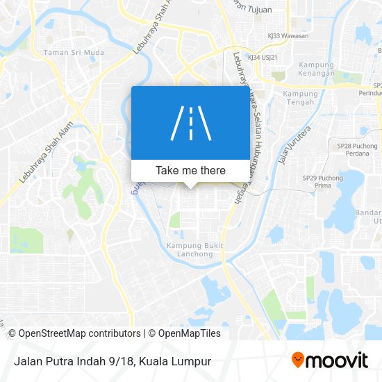 Jalan Putra Indah 9/18 map