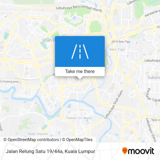 Jalan Relung Satu 19/44a map