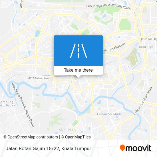 Jalan Rotan Gajah 18/22 map