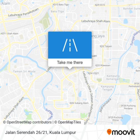 Peta Jalan Serendah 26/21