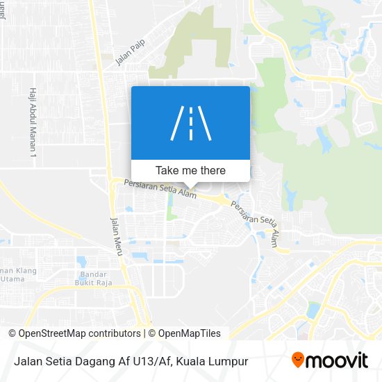 Jalan Setia Dagang Af U13/Af map
