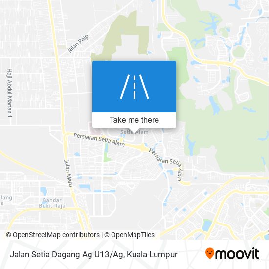 Jalan Setia Dagang Ag U13/Ag map