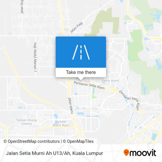 Peta Jalan Setia Murni Ah U13/Ah