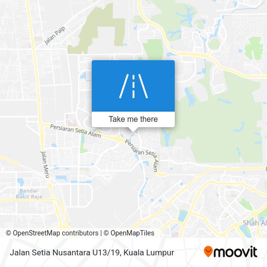 Peta Jalan Setia Nusantara U13/19