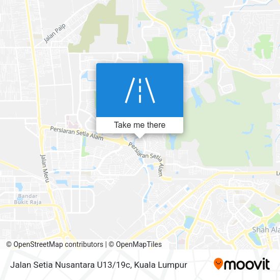 Peta Jalan Setia Nusantara U13/19c
