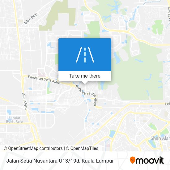 Jalan Setia Nusantara U13/19d map