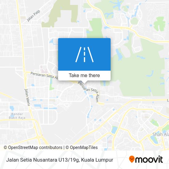 Peta Jalan Setia Nusantara U13/19g