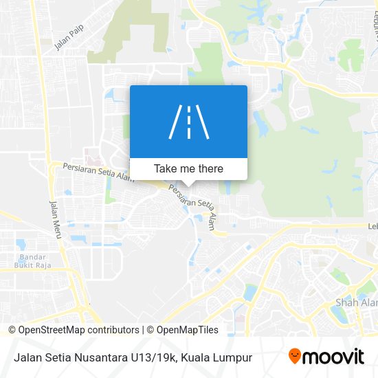 Peta Jalan Setia Nusantara U13/19k
