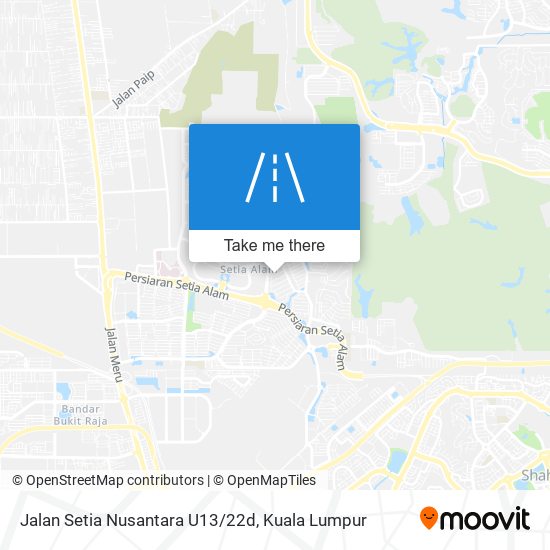 Peta Jalan Setia Nusantara U13/22d