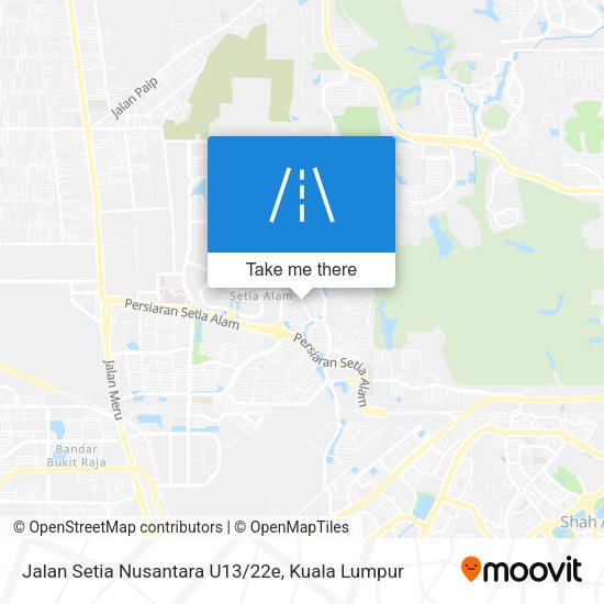 Jalan Setia Nusantara U13/22e map