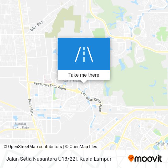 Jalan Setia Nusantara U13/22f map