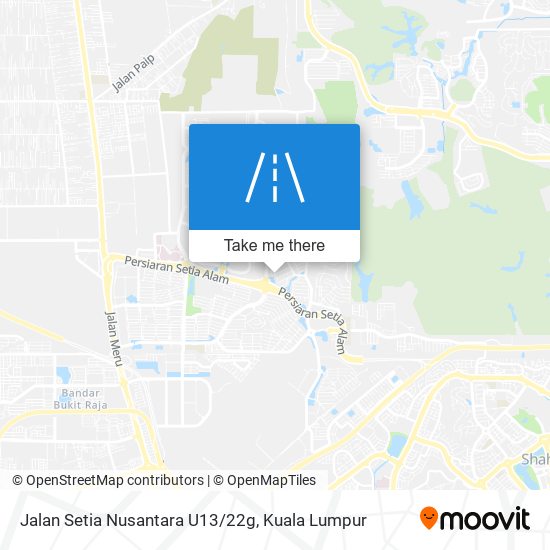 Jalan Setia Nusantara U13/22g map