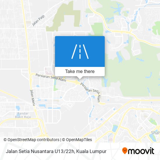 Jalan Setia Nusantara U13/22h map
