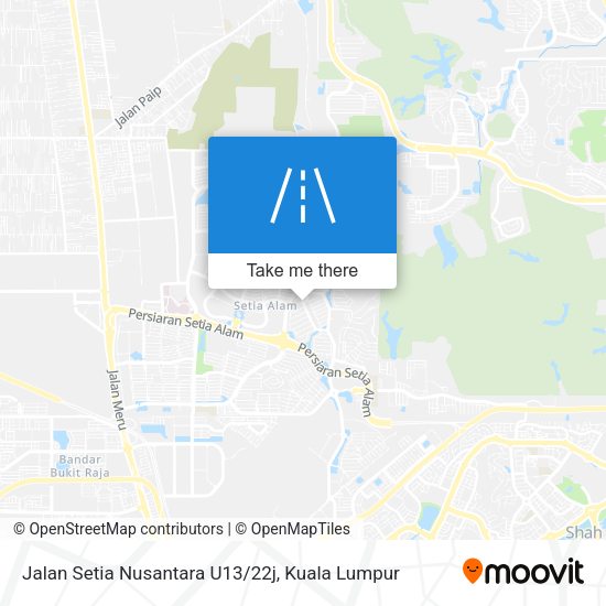 Peta Jalan Setia Nusantara U13/22j