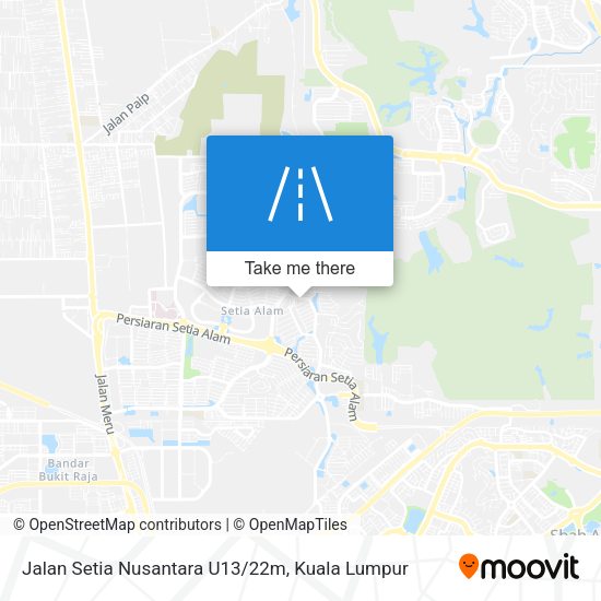 Peta Jalan Setia Nusantara U13/22m