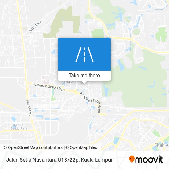 Jalan Setia Nusantara U13/22p map