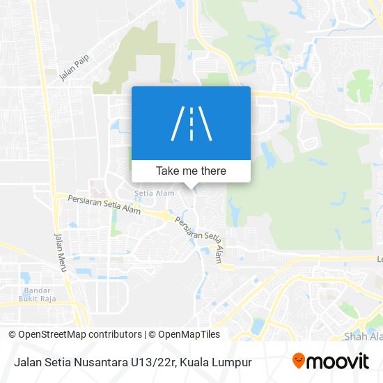 Jalan Setia Nusantara U13/22r map