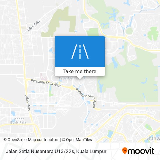 Peta Jalan Setia Nusantara U13/22s