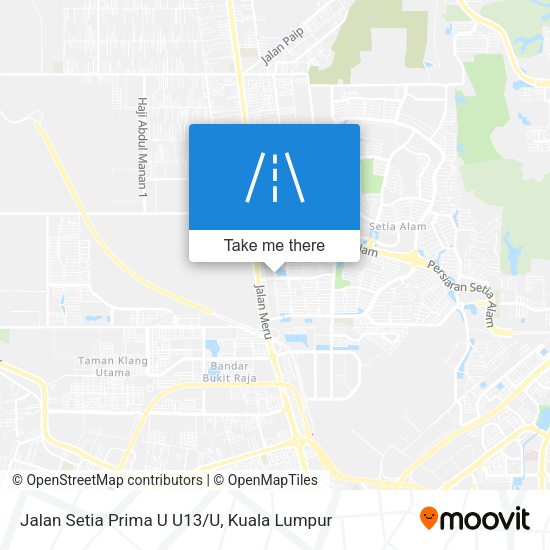 Jalan Setia Prima U U13/U map