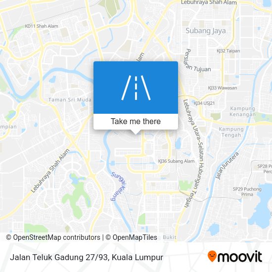Peta Jalan Teluk Gadung 27/93