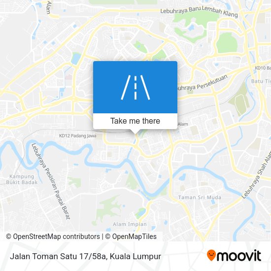 Jalan Toman Satu 17/58a map