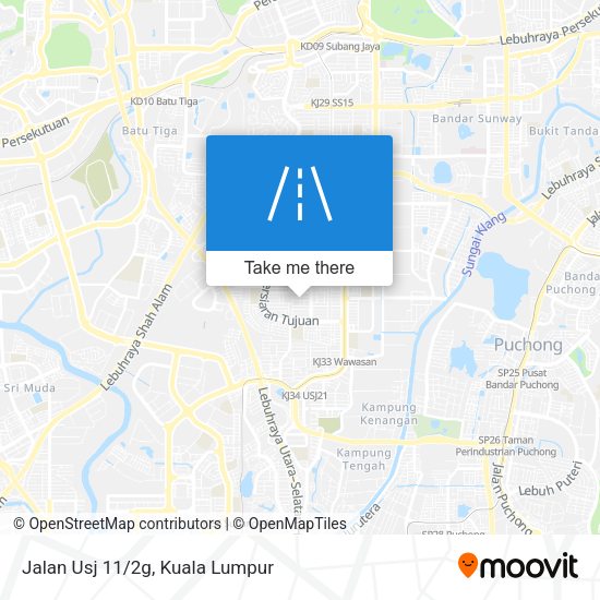 Jalan Usj 11/2g map