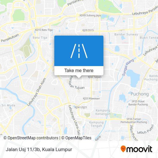 Jalan Usj 11/3b map