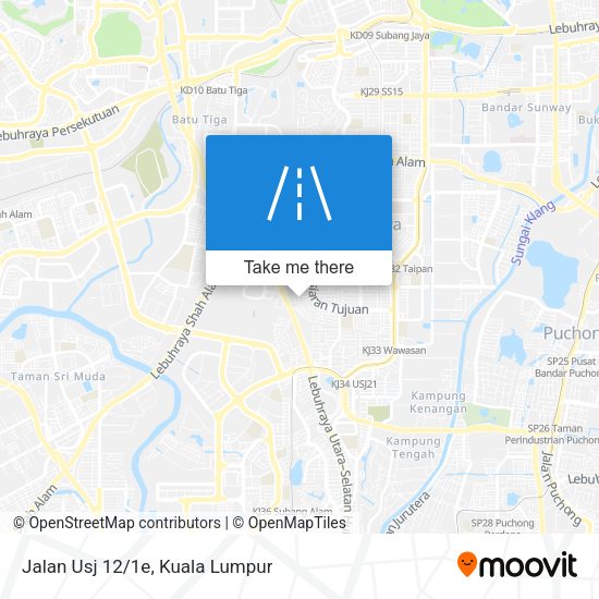 Jalan Usj 12/1e map