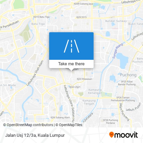 Jalan Usj 12/3a map