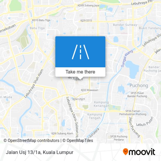 Peta Jalan Usj 13/1a