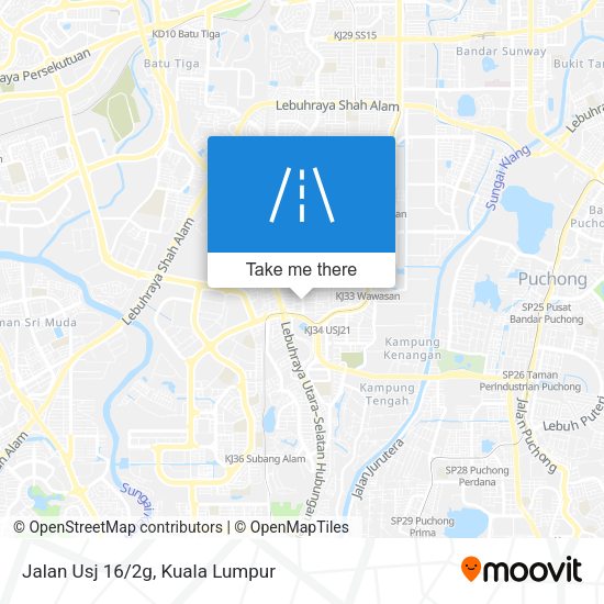 Peta Jalan Usj 16/2g
