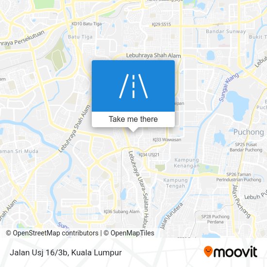Peta Jalan Usj 16/3b