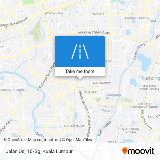 Jalan Usj 16/3g map