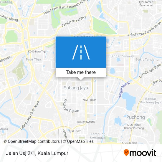 Jalan Usj 2/1 map