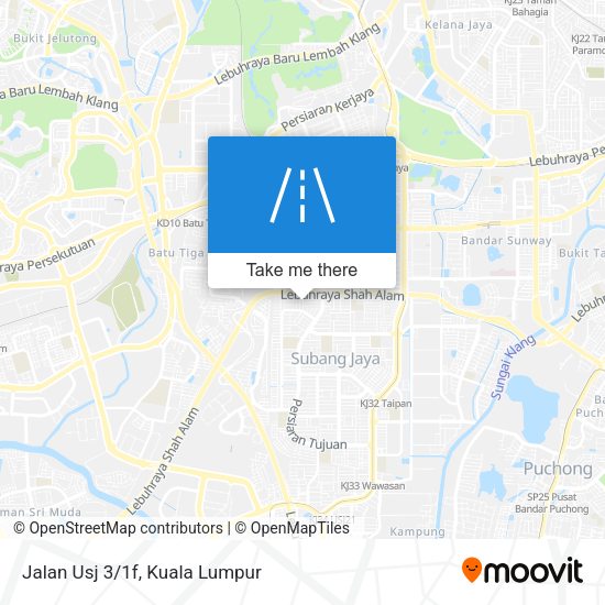 Peta Jalan Usj 3/1f